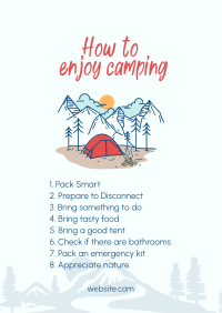 How to enjoy camping Flyer