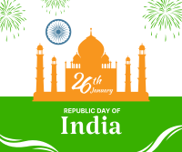 Indian Republic Day Landmark Facebook Post Design