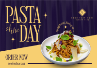 Elegant Pasta Day Postcard