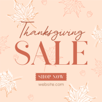 Elegant Thanksgiving Sale Instagram Post
