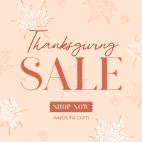 Elegant Thanksgiving Sale Instagram Post Design