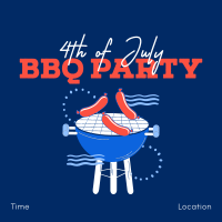 Come at Our 4th of July BBQ Party  Instagram Post