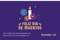 Feliz Dia De Muertos Pinterest Cover Image Preview