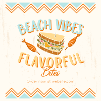 Flavorful Bites at the Beach Instagram Post