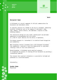 Savings Account Letterhead