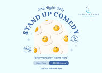 One Night Comedy Show Postcard