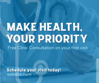 Clinic Medical Consultation Facebook Post Design