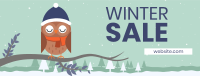 Owl During Winter Facebook Cover Image Preview