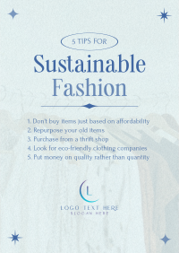 Sustainable Fashion Poster example 1