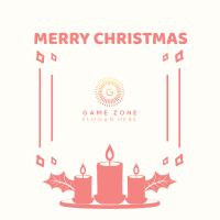 Christmas Themed Candle YouTube Channel Icon Image Preview