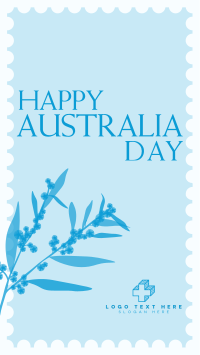 Golden Wattle Stamp Facebook Story Design