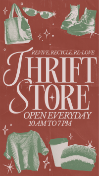 Retro Thrift Shop Instagram Reel Image Preview