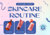 Daytime Skincare Routine Postcard Design