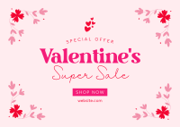 Valentines Day Super Sale Postcard