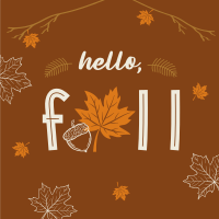 Hello Fall Greeting Instagram Post