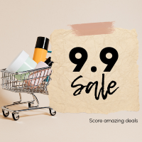 9.9 Sale Shopping Cart Instagram Post