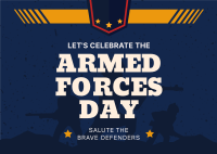 Armed Forces Day Greetings Postcard