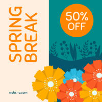 Spring Break Sale Instagram Post Design