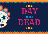 Festive Day of the Dead Postcard