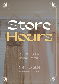 Sophisticated Shop Hours Poster