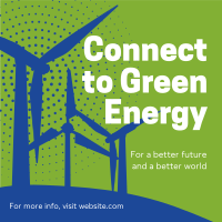 Green Energy Silhouette Linkedin Post Design