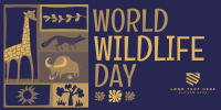 Paper Cutout World Wildlife Day Twitter Post