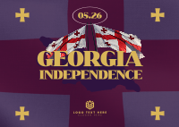 Georgia Independence Day Celebration Postcard