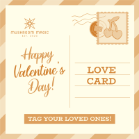 Valentine's Day Postcard Instagram Post Image Preview