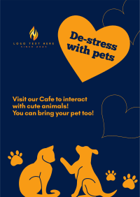 De-stress Pet Cafe  Poster