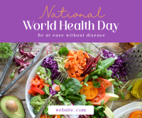 Minimalist World Health Day Greeting Facebook Post