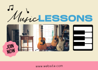 Music Lessons Postcard