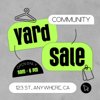 Community Yard Sale Thrift Instagram Post Design