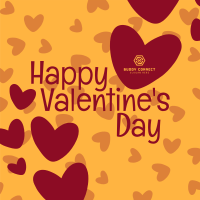 Valentine Confetti Hearts Linkedin Post