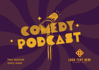 Comedy Podcast Postcard