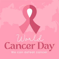 We Can Defeat Cancer Linkedin Post