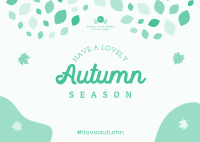 Autumn Leaf Mosaic Postcard
