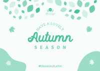 Autumn Leaf Mosaic Postcard Image Preview