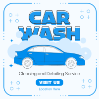 Car Cleaning and Detailing Linkedin Post Design