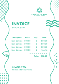 Wavy Memphis Style Invoice