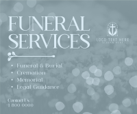 Solemn Funeral Facebook Post