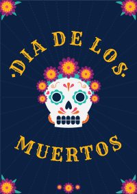 Blooming Floral Day of the Dead Poster