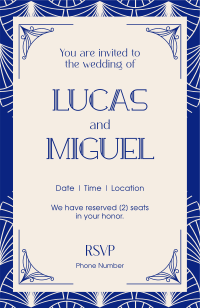 Gatsby Wedding Invitation Design