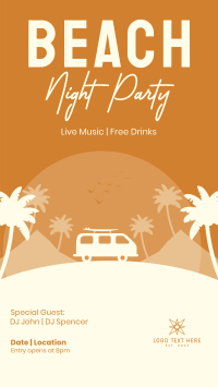 Beach Night Party Instagram Story