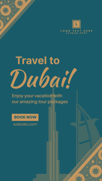 Dubai Travel Booking Facebook Story