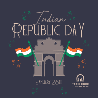 Festive Quirky Republic Day Instagram Post Design