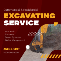 Modern Excavating Service Instagram Post Design