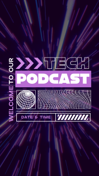 Futuristic Tech Podcast Instagram Story