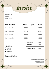 Generic Minimal Line  Invoice Image Preview