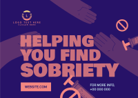 Find Sobriety Postcard Design