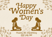 Rustic International Women's Day Postcard